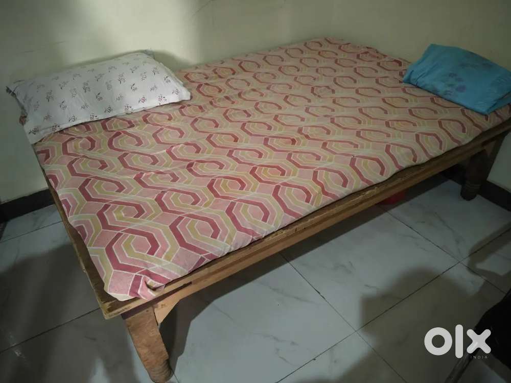 Bed with mattress