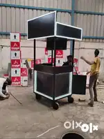 Brand new full Black Metal Fast food cart manufcaturer