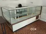 Glass counter table for shop