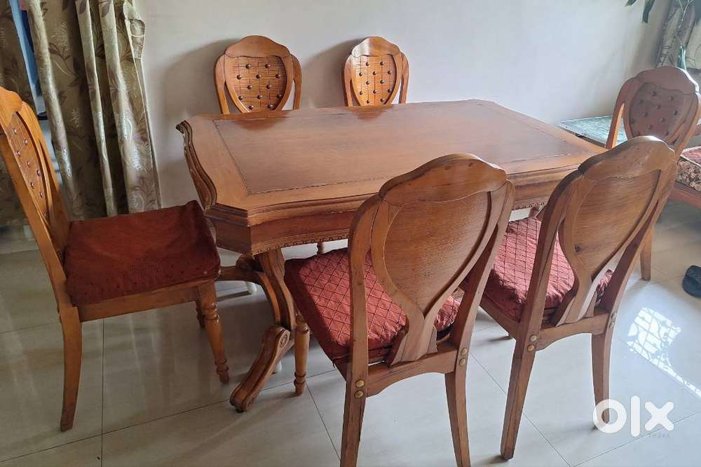 Wooden Six chairs Table set