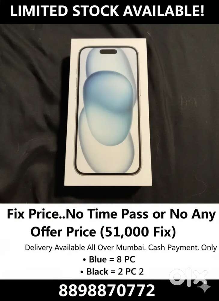 iPhone 15 128 GB at 51000 Fix Seal Pack