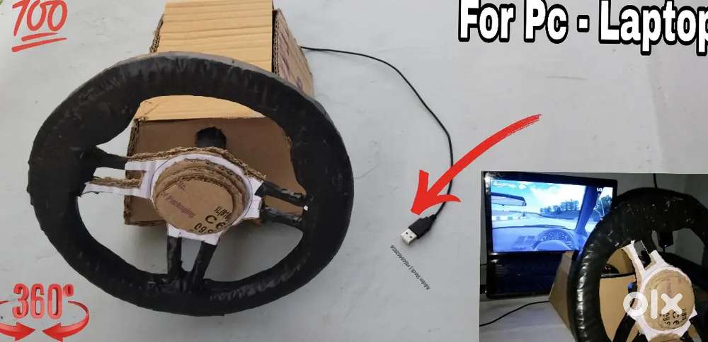 Cardboard Steering Wheel for Pc and laptop