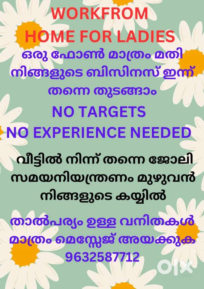 WORK FROM HOME JOB FOR LADIES