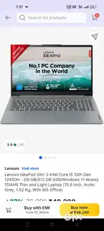 Lenovo IdeaPad i5 laptop just box open