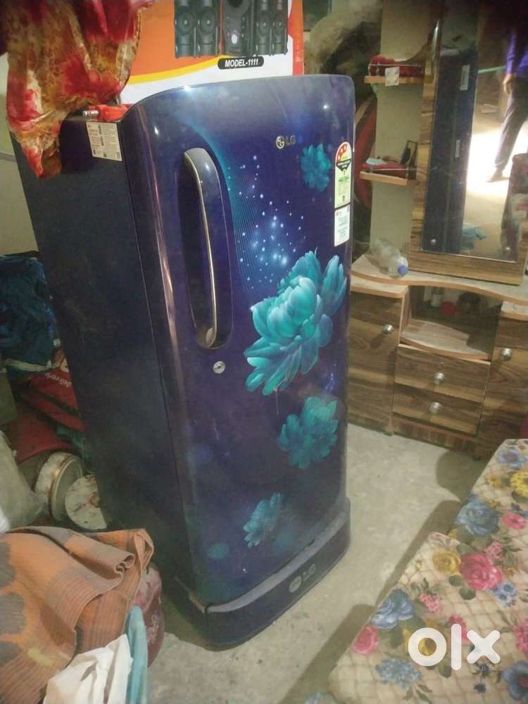 LG Blue floral 3 star single door Refrigerator 1 year old