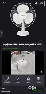 Electric table fan
