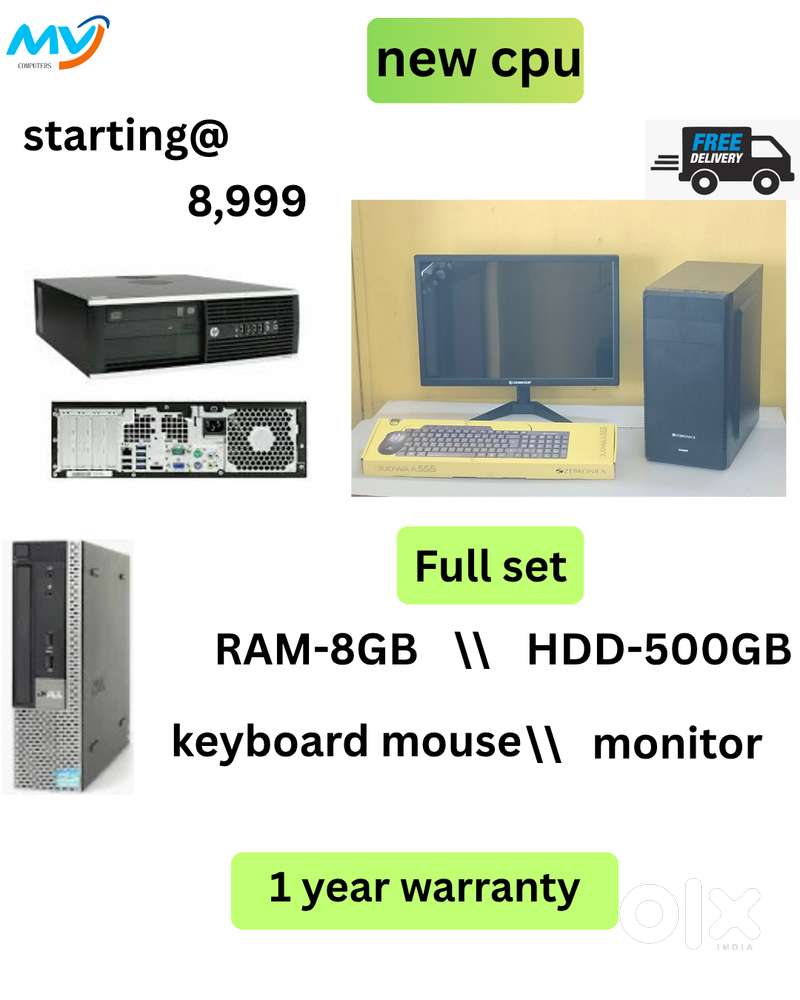 KEYBOARDS & MOUSE:  MEMORY TYPE : DDR3 - RAM - 8GB  STORAGE : 500gb: H