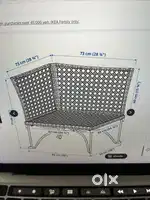 Jutholmen Ikea moduler outdoor sofa. one-seat section 4 pcs and 1 corn