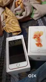 I phone 6 s rose gold with box and charger