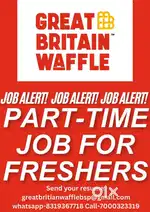 Cafe Part-time Jobs for freshers and Experienced