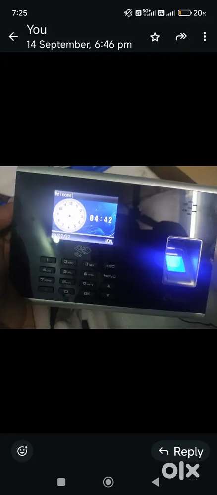 Biometric attendance machine
