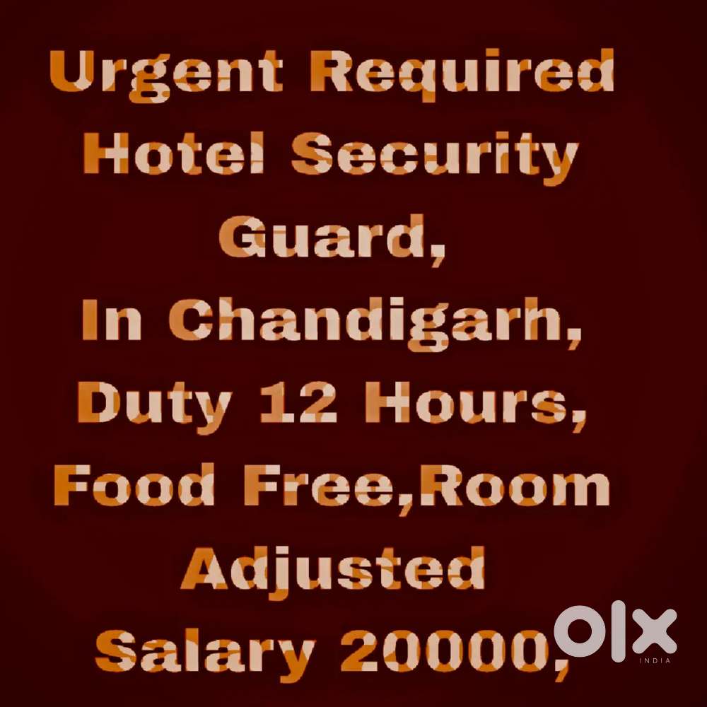 Chandigarh 5 Star Hotel Security Guard Job