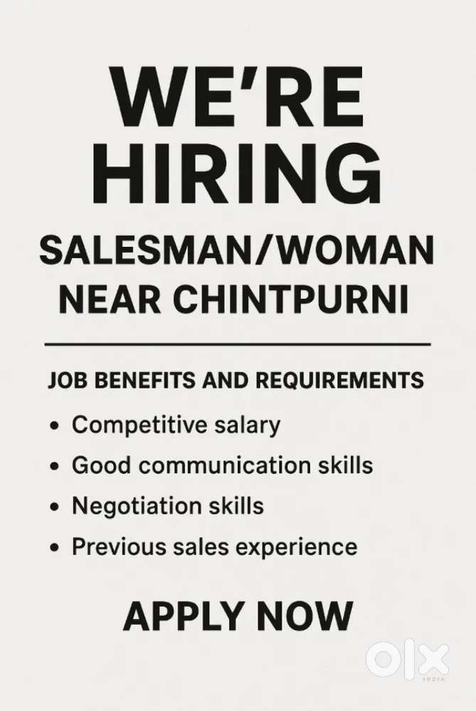 Salesman/woman required for real estate firm
