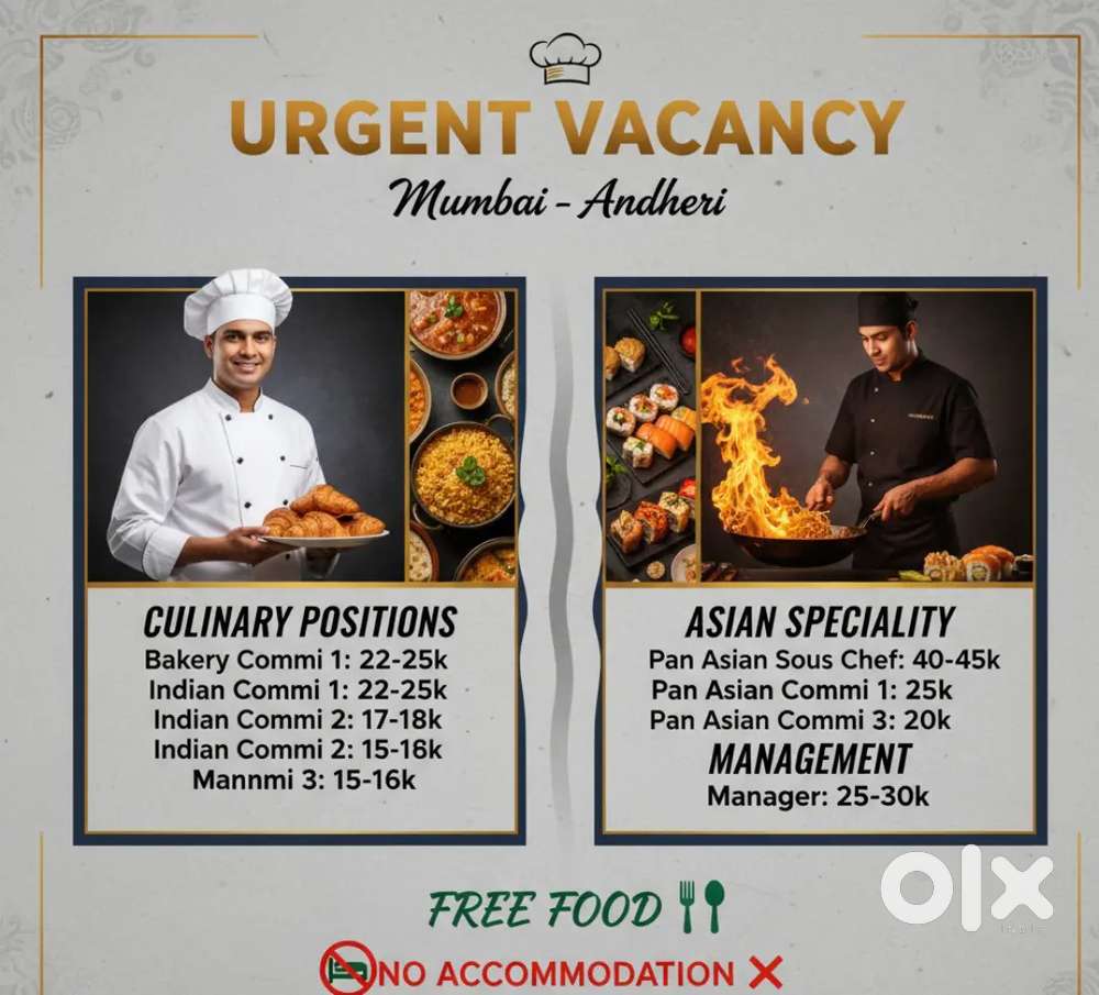 Urgent Hiring – Mumbai, Andheri, Pune, Shirdi & Mysore