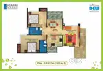 2 BHK 3rd floor Garden facing Covered campus Flat at Spring Valley Dew