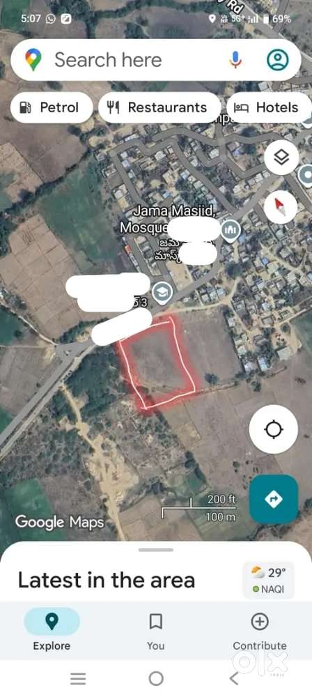 Open land for sale 1 acars 30 gunta road side bitt