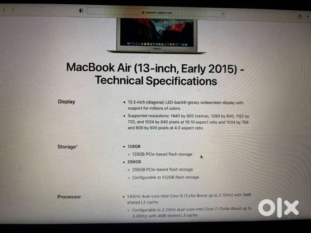 Perfectly working Macbook 13.3 inch 2015 model for urgent sale