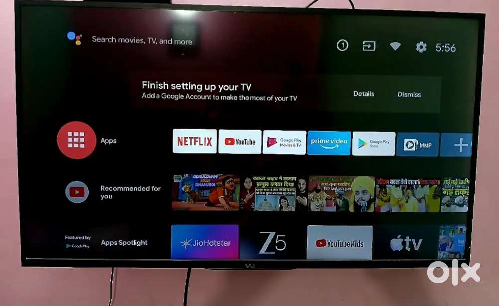 Vu 40 inch smart android led almost new only 1 year old