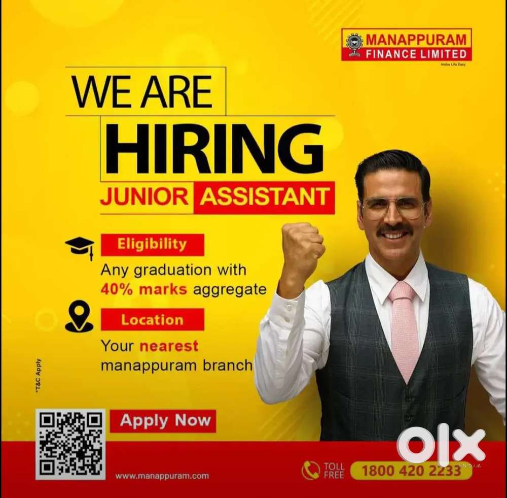 Branch staff for Manappuram finance Limited Ezhamkulam