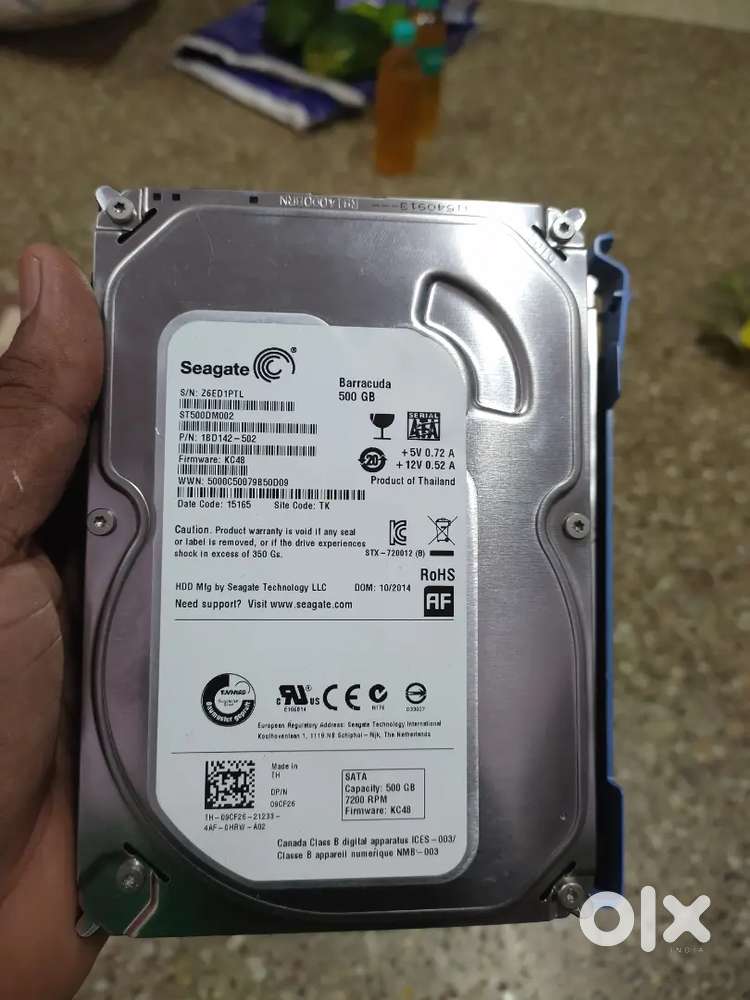 Hard disk 500gb Seagate 2 nos