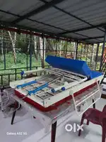 Double function manual cot with bed