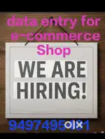 Data entry and computer work at e commerce shop