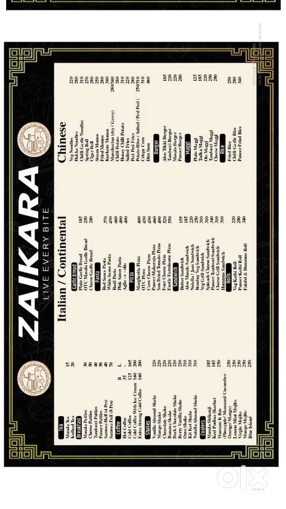 We need all rounder chef for Chinese and continental