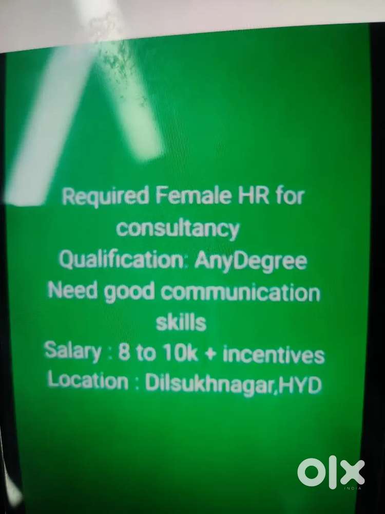 Need female HR for consultancy