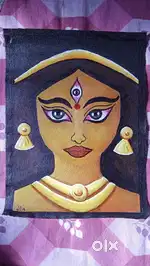 Durga maa acrylic painting in A4 size canvas
