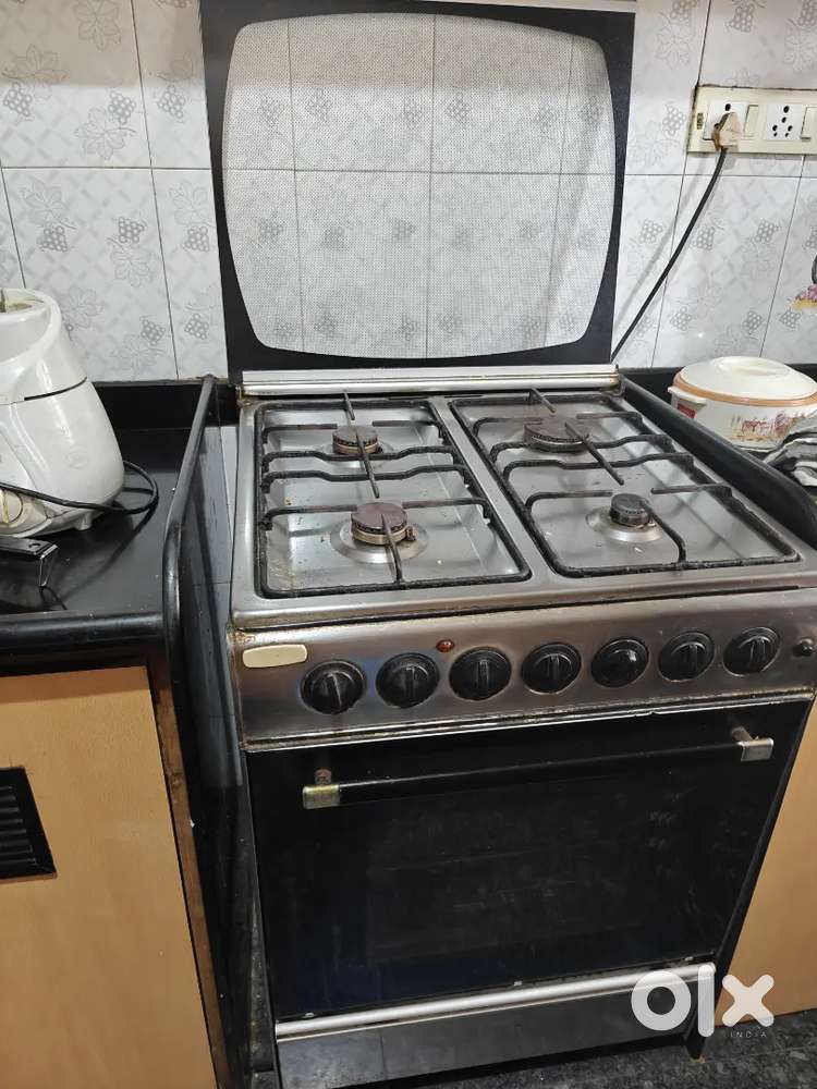 faber 4 burner ignition cooking range with over and gas grill