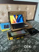 Asus vivobook laptop, wireless mouse + keyboard and speakers