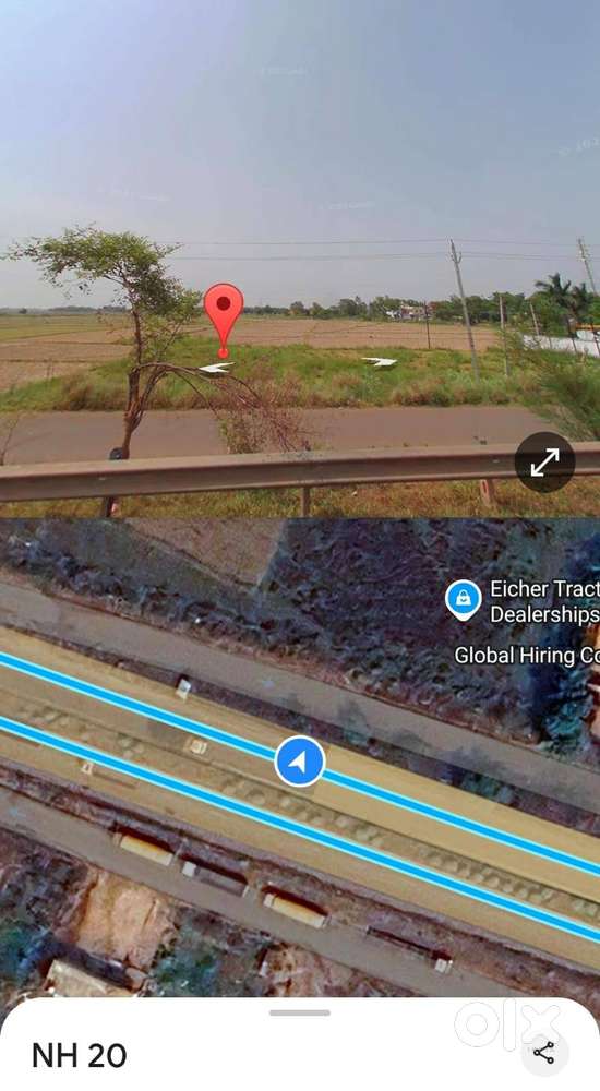 Land on lease for storage yard, hotel, showroom or parking