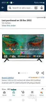 Sansui 55  TV for sell