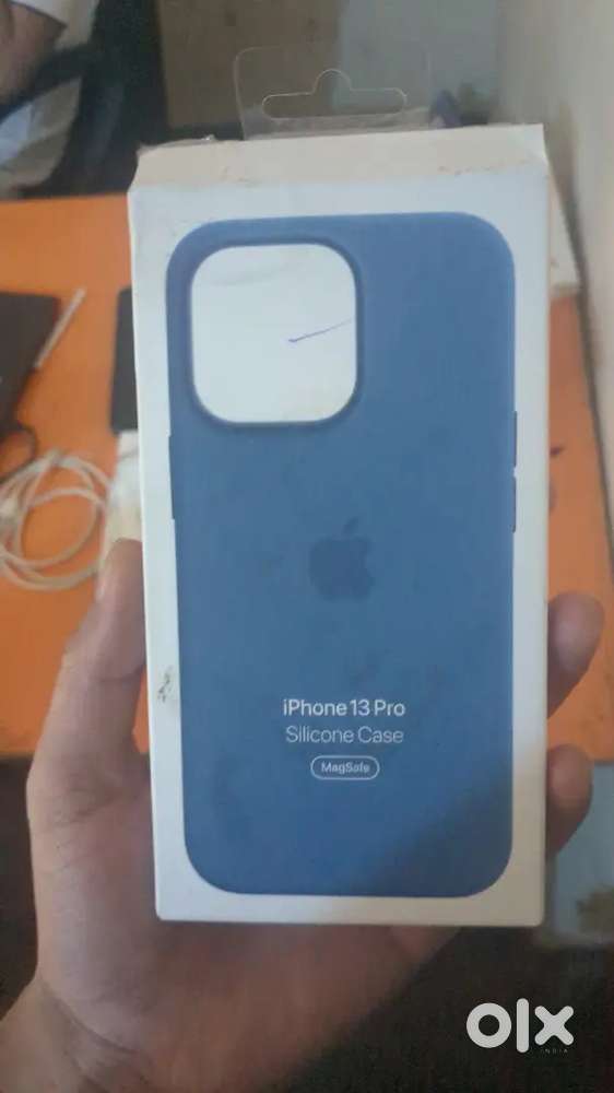 Original iphone 13 pro silicone case, blue colour imported from UK.