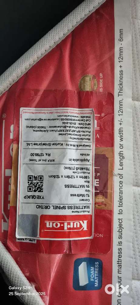 KURLON SPINEL ORTHOPEDIC MATTRESS NEW