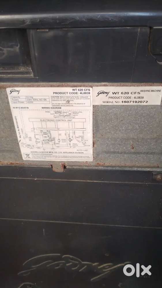 Top load godrej washing machine 6.2 kg