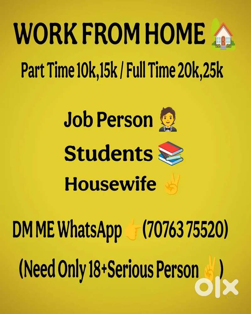 Work from home college student/job parsen/housewife