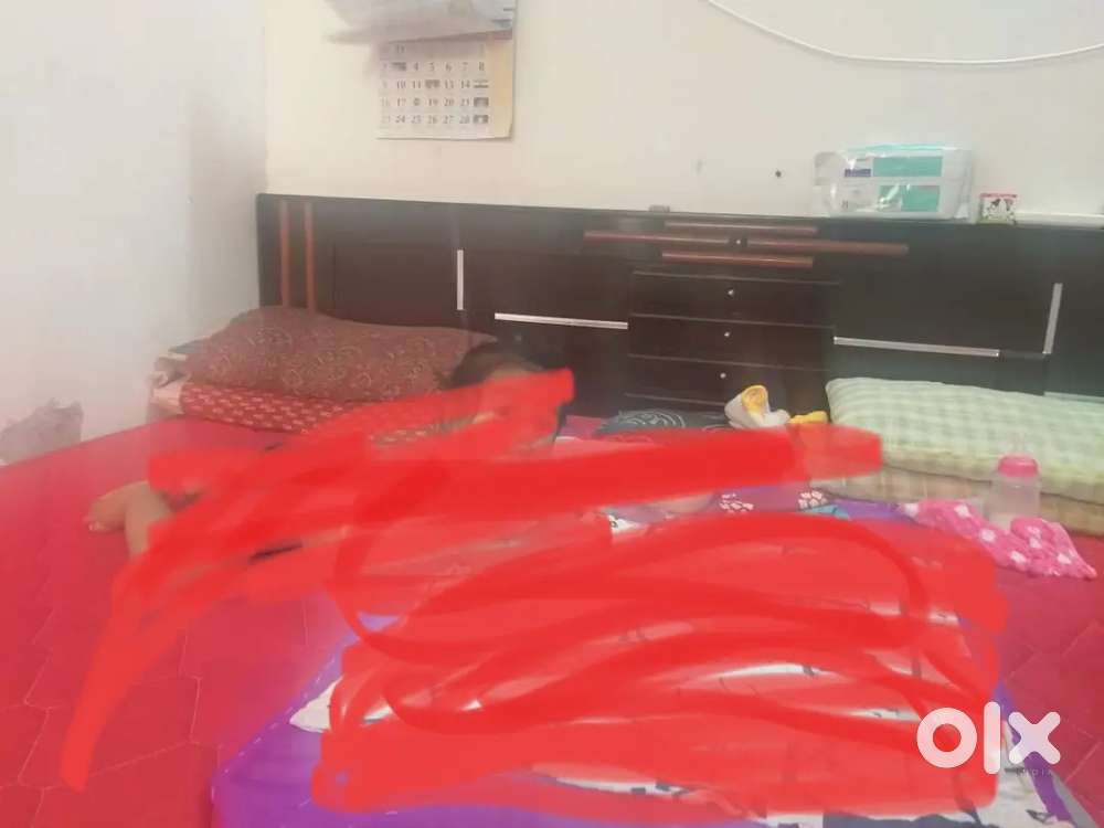 Urgent sale going to abroad Bed with mattress 6x6 size