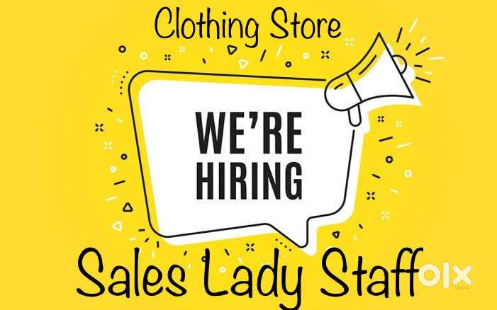 SALES STAFF Vacancy open in Textile shop for ladies