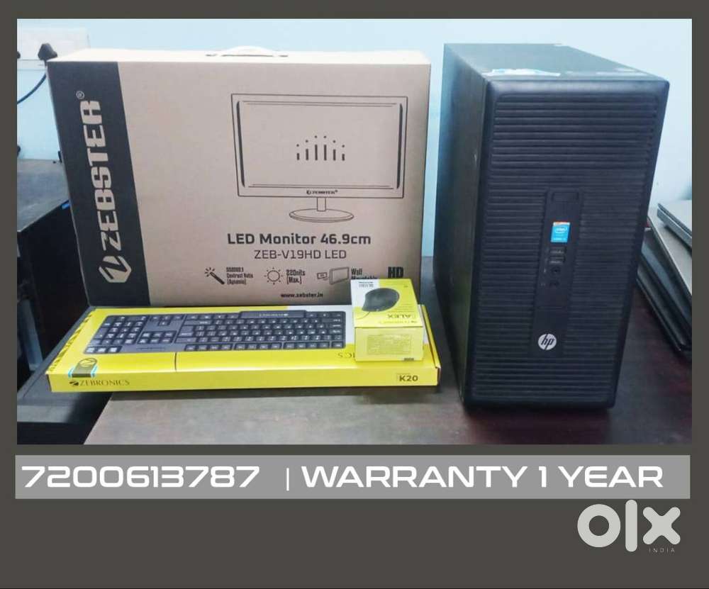 HP BRANDED CPMPUTER  19INCH MONITOR  WARRANTY 1 YEAR  CPU