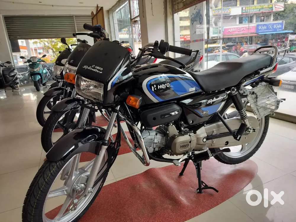 New Hero Splendor low down payment 10,000/* free helmet