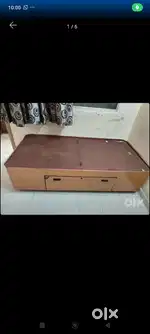 Wooden single bed
