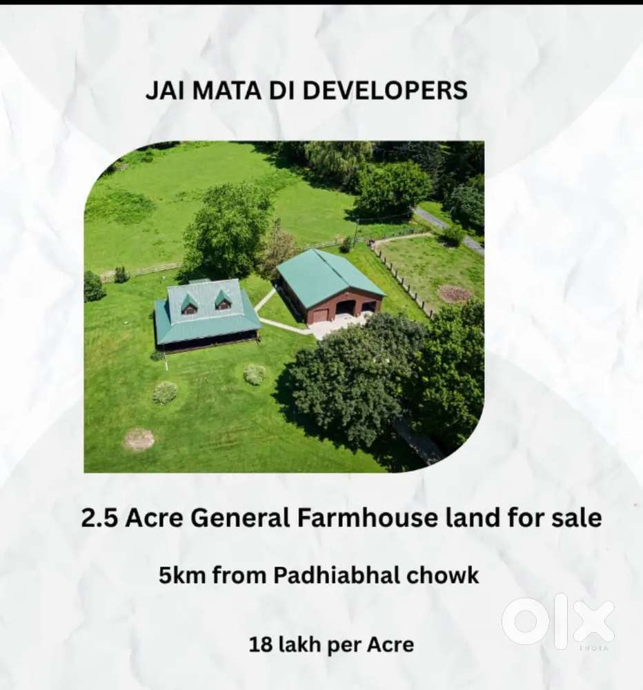 2.5 Acre farmhouse land For sale