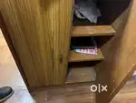 Bed, cupboard, washing machine, fridge, shoe rack