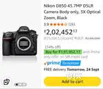 NIKON D850 45.7MP DSLR