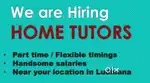 We are hiring HOME TUTORS