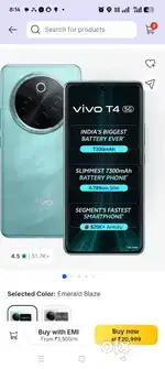 Vivo t4 8/256 new