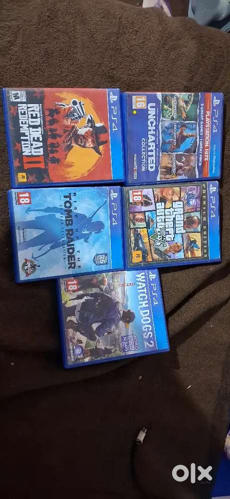 PS4 Game Bundle – RDR2, GTA 5, Uncharted Collection,