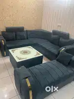 L shape 7 seater sofa set newly condition