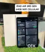 IPAD AIR 3RD GEN 64GB STORAGE WIFI CELLULAR 10.5 INCH CONDITION GOOD